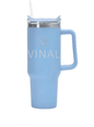 40 oz Vinal Tumbler with Handle and Straw - Stainless Steel Double Wall Water Bottle