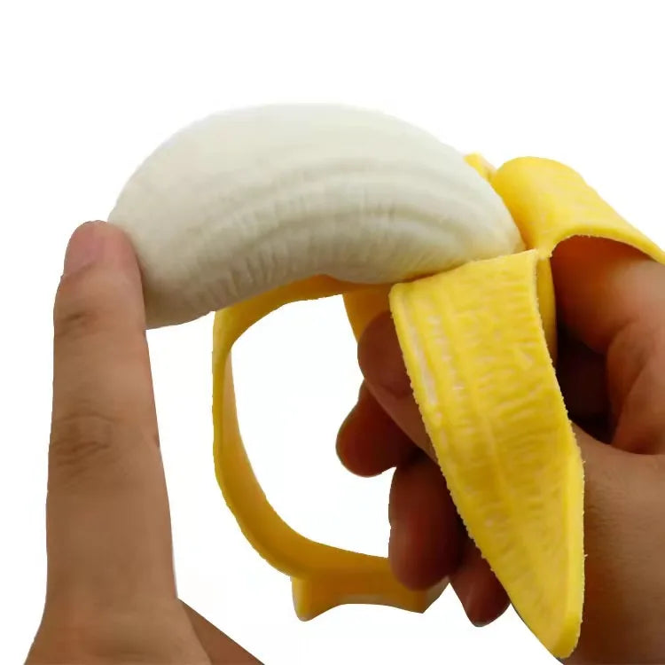 Cute Fruit Squishy Stress Toy Fidget Toy Squeeze Stress Relief Hand Toy Anti-Anxiety Banana Stretchy