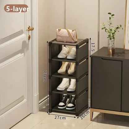 Multiple Layers Shoe Organizer Space Saving Rack For Wall Corner Stackable Shelf