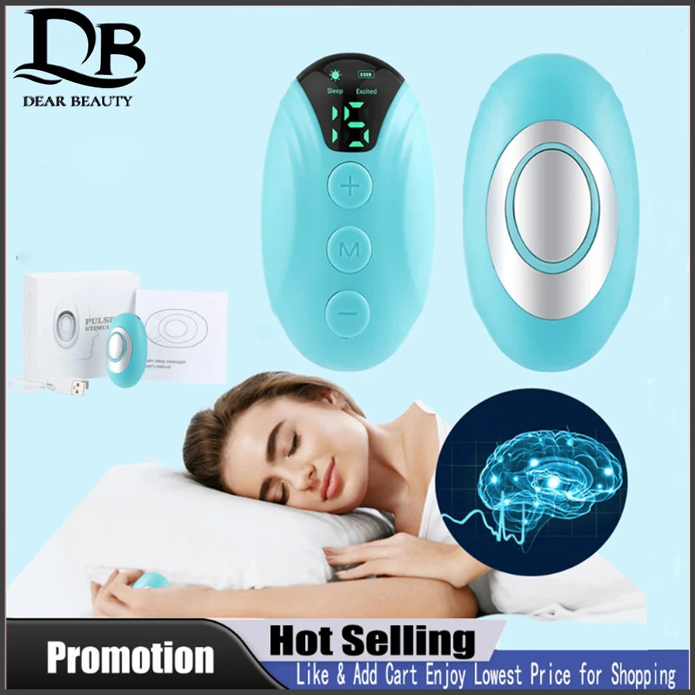 Sleep Aid Handheld Device Mini Portable Smart Sleeper Monitor EMS Pulse Stimulation Sleeping