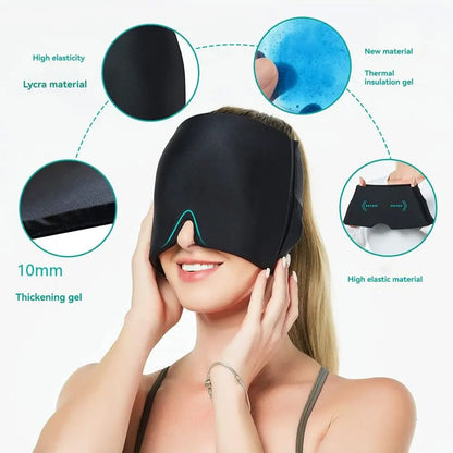 Cold Compress Head Cover Gel Eye Mask Soothing Multi-Purpose Migraine Relief Cap