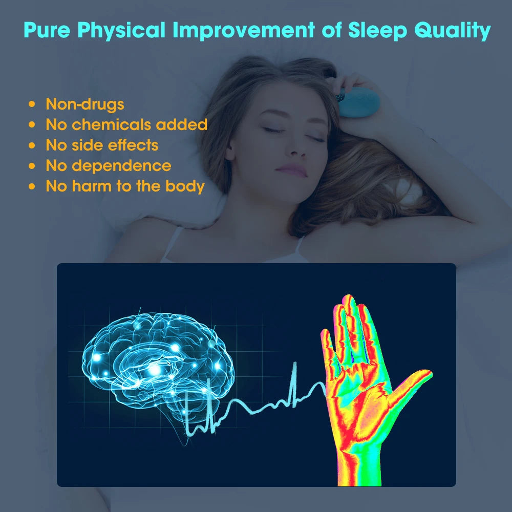 Sleep Aid Handheld Device Mini Portable Smart Sleeper Monitor EMS Pulse Stimulation Sleeping